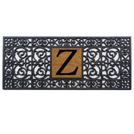 Calloway Mills Monogram Door Mat, Black, Natural, 17 in W x 41 in L 170011741Z